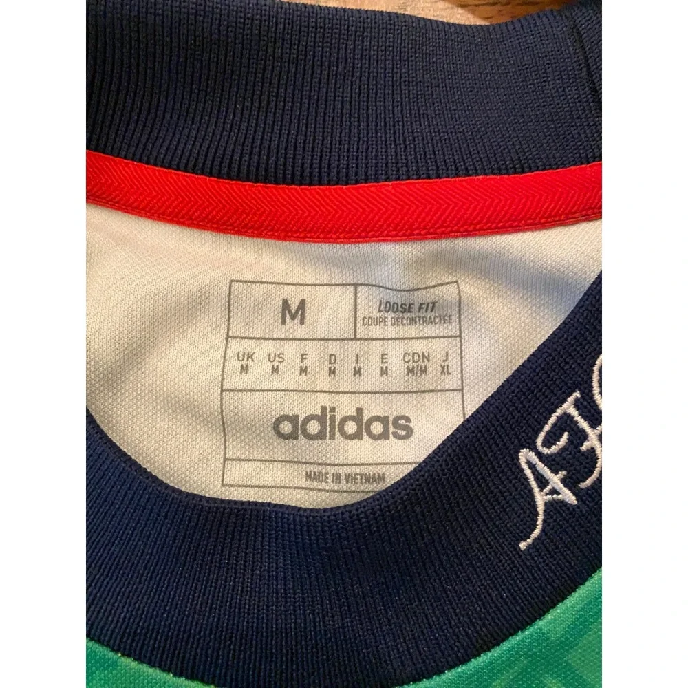Adidas Arsenal FC Green Geometric Long Sleeve Training Jersey Mens Medium NWT